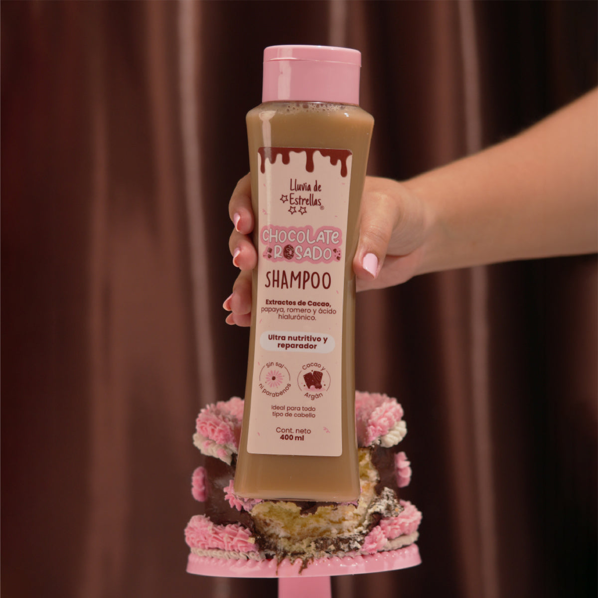 Shampo de chocolate lluvia de estrellas
