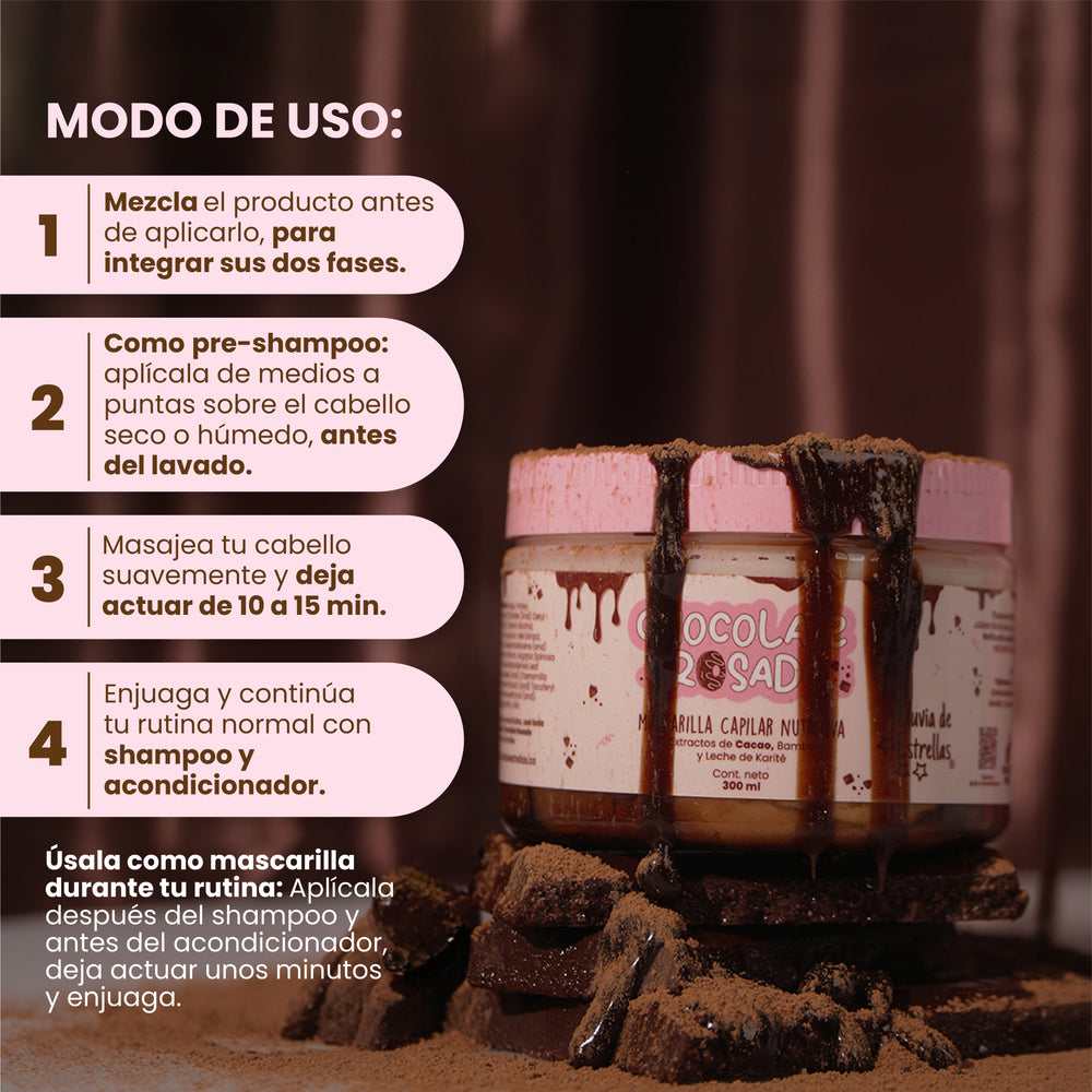 Mascarilla de chocolate lluvia de estrellas