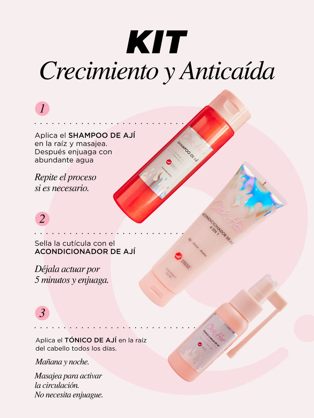 Kit capilar Ají click hair