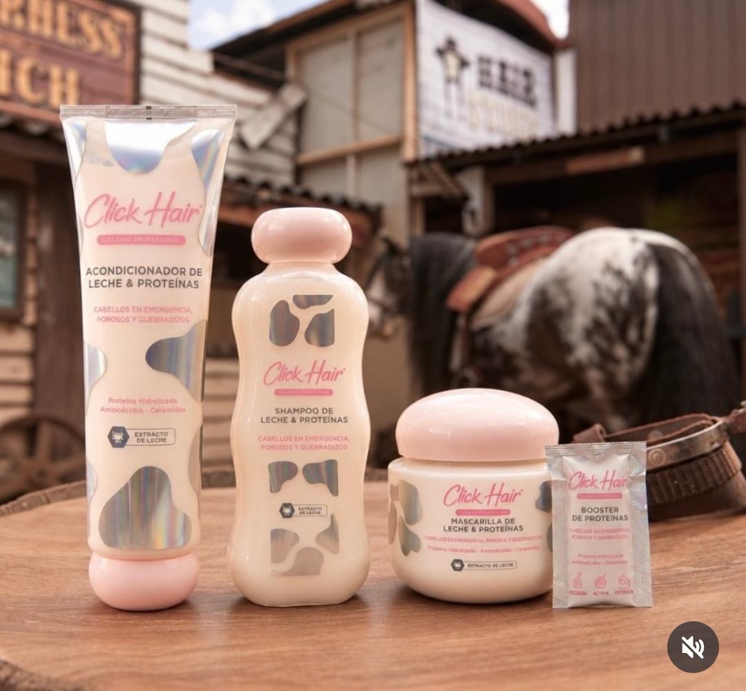 Shampoo de Leche y Proteínas 300ml Click Hair