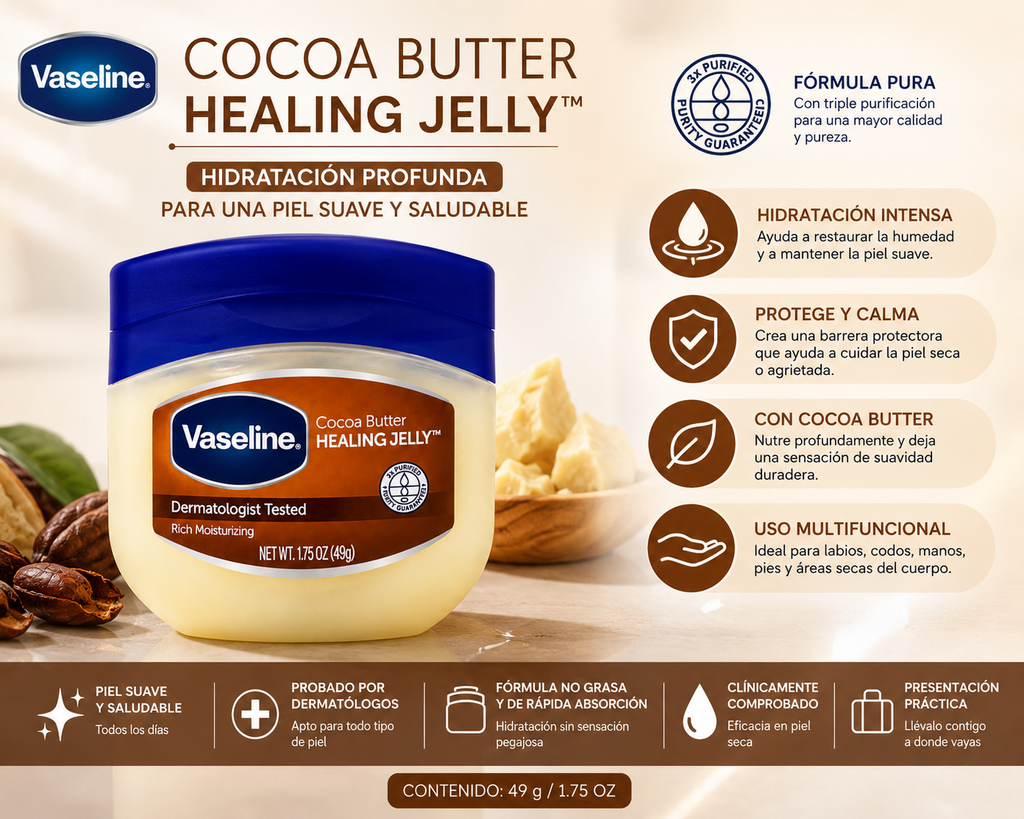 Vaseline Cocoa Butter Healing Jelly – 49 g