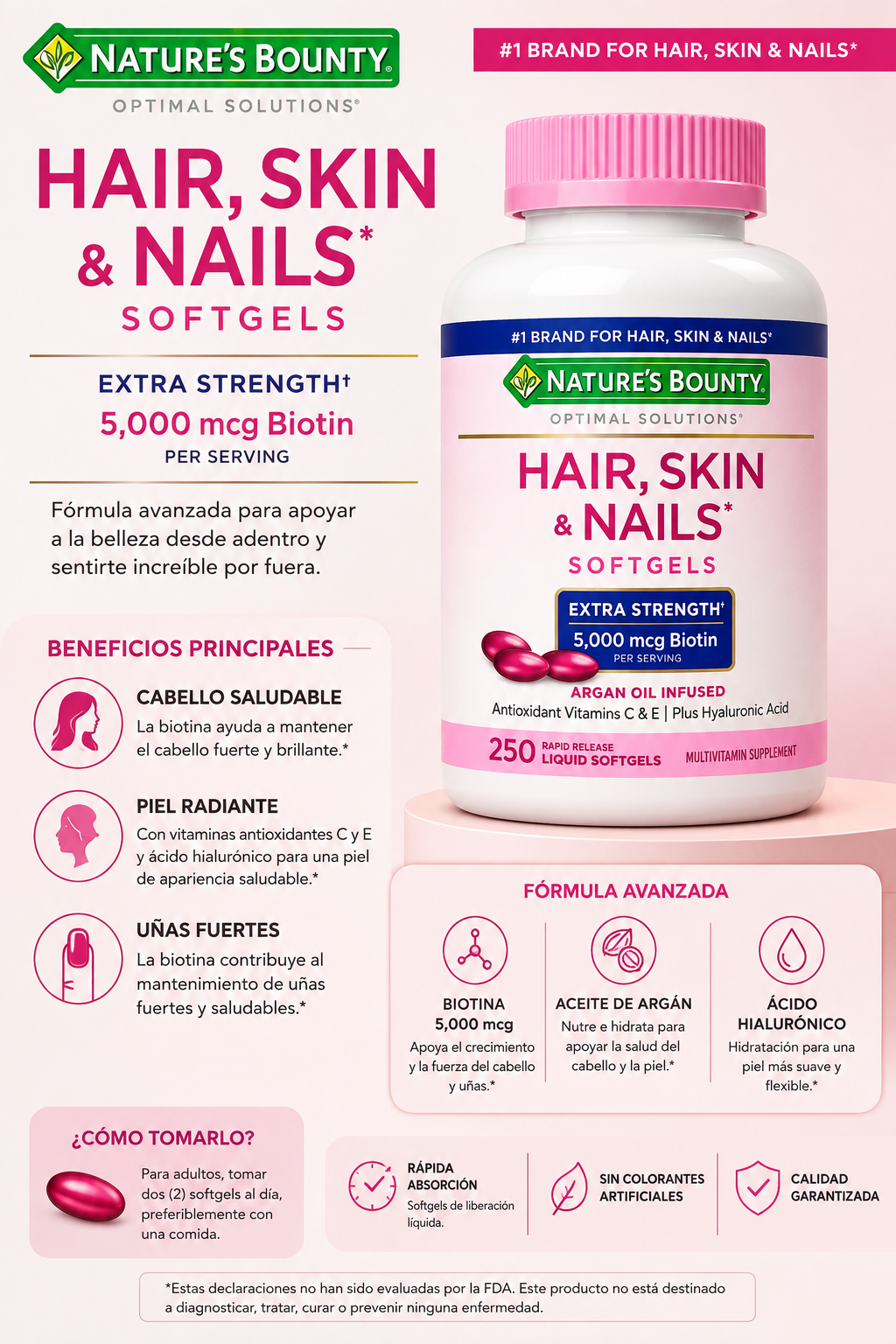 Multivitaminico hair, skin & nails capsulas x 250