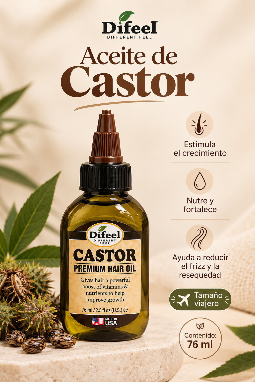 Aceite de castor 76ml